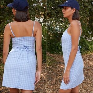 Like New! Brandy Melville John Galt Plaid Gingham Colleen Mini Dress size Small